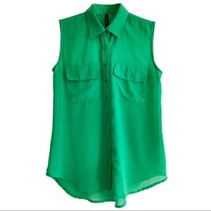 Green Chiffon Blouse